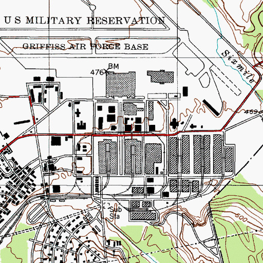 Topographic Map of Griffiss Business and Technology Park, NY