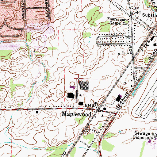 Topographic Map of Jetview Business Park, NY