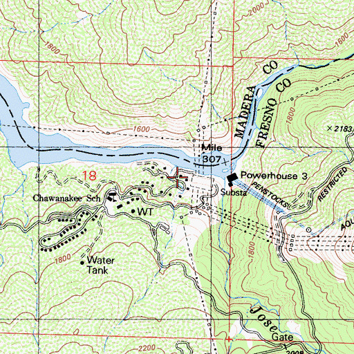 Topographic Map of Jose Creek, CA