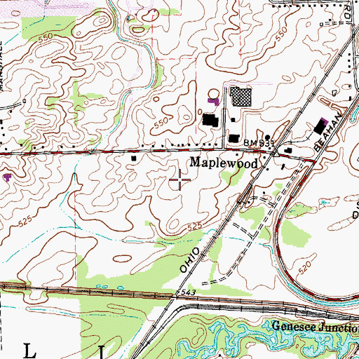 Topographic Map of Rochester International Commerce Center, NY