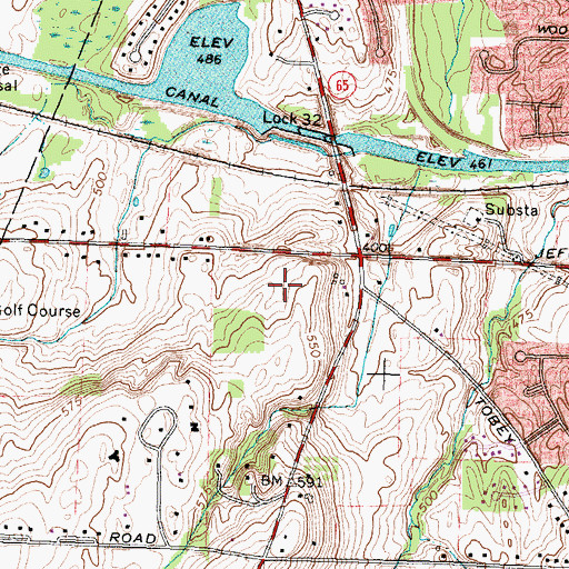 Topographic Map of Tobey Village Office Park, NY