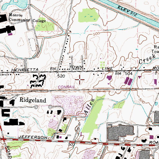 Topographic Map of Townline Business Center, NY