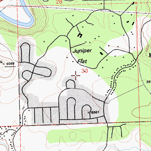Topographic Map of Juniper Flat, CA