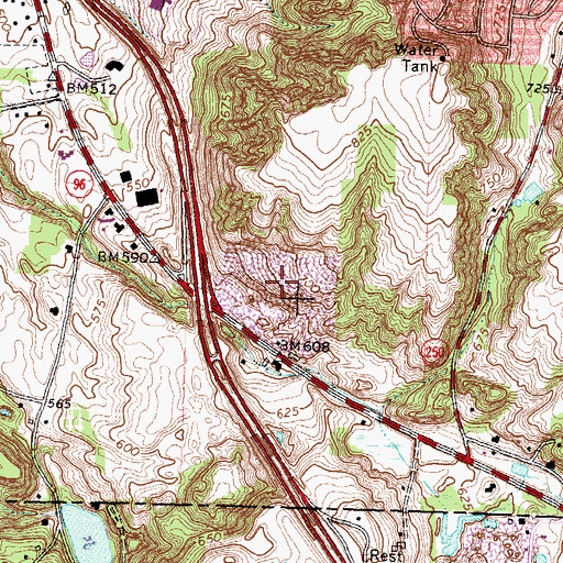 Topographic Map of Woodcliff Office Park, NY