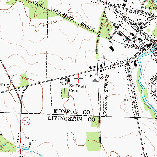 Topographic Map of Falls Plaza Shopping Center, NY