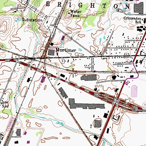 Topographic Map of Jefferson Plaza Shopping Center, NY