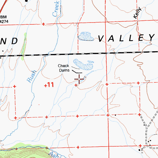 Topographic Map of Kelly Draw, CA