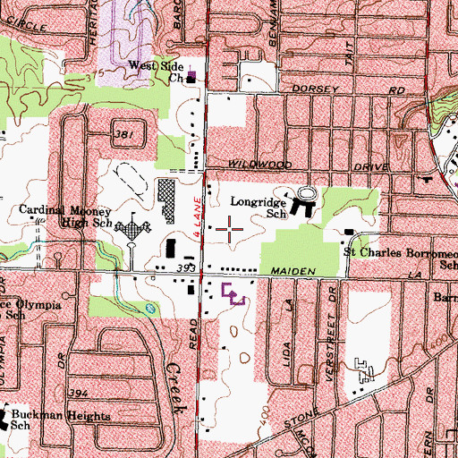 Topographic Map of North Pointe Plaza Shopping Center, NY