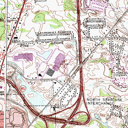 Topographic Map of Penn Can Mall Shopping Center (historical), NY