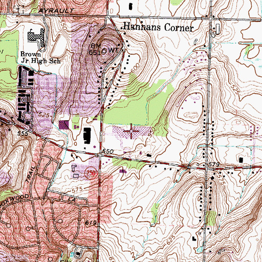 Topographic Map of Perinton Square Shopping Center, NY