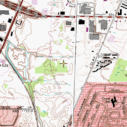 Topographic Map of Scutti Plaza South Shopping Center, NY