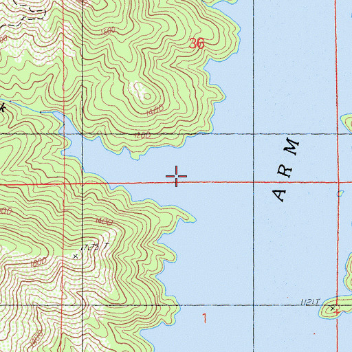 Topographic Map of Keluche Creek, CA