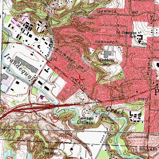 Topographic Map of Speedy's Plaza Shopping Center, NY
