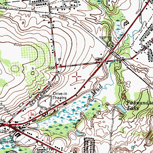 Topographic Map of The Orchard Shopping Center, NY