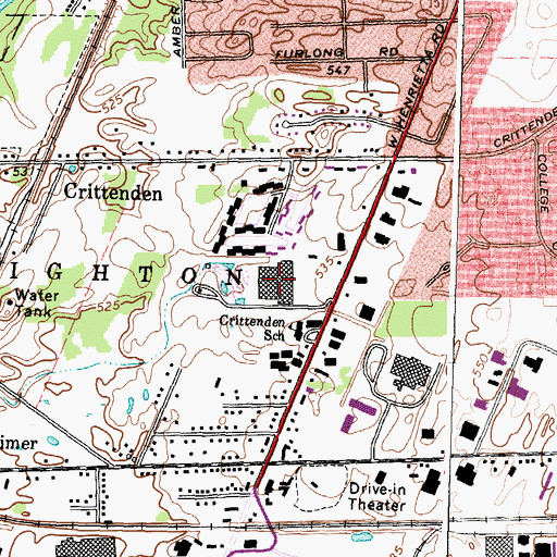 Topographic Map of West Brighton Plaza Shopping Center, NY