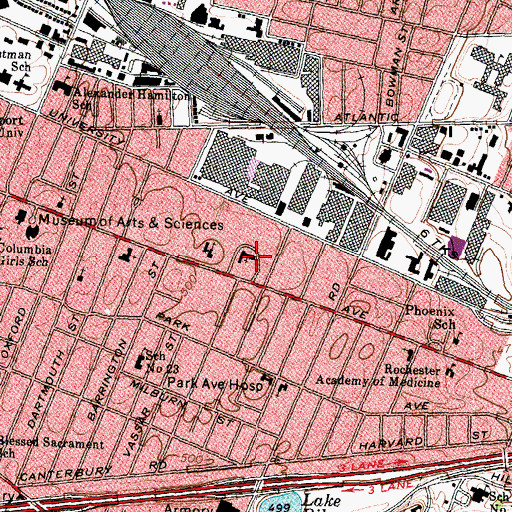 Topographic Map of Asbury Daycare Center, NY