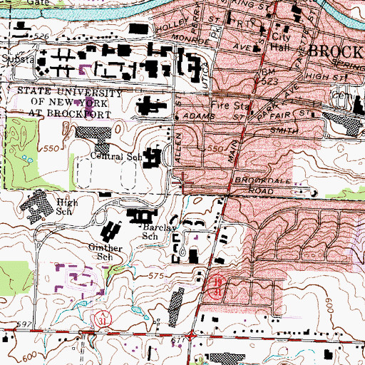 Topographic Map of Christ Community Church School, NY