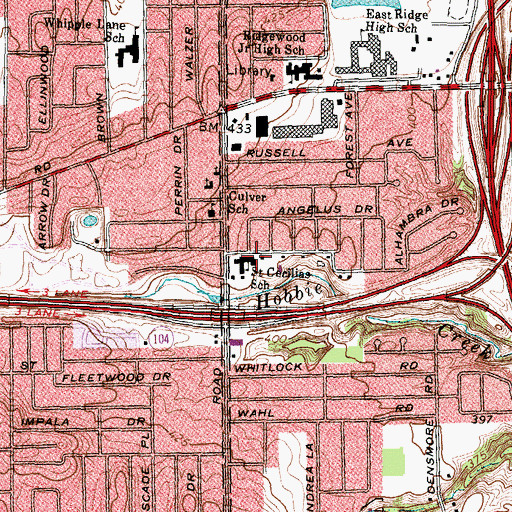 Topographic Map of Creative Beginnings Child Care Center, NY
