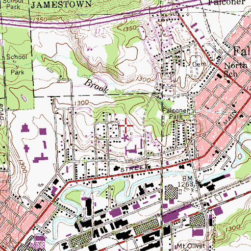 Topographic Map of Gustavus Adolphus Learning Center, NY