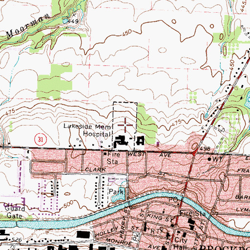 Topographic Map of Lakeside Child Care Center, NY