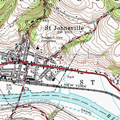 Topographic Map of David H Robbins Elementary School, NY