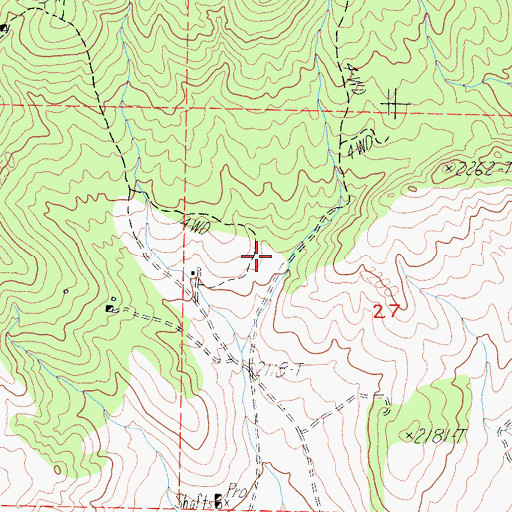 Topographic Map of Kings Mill, CA
