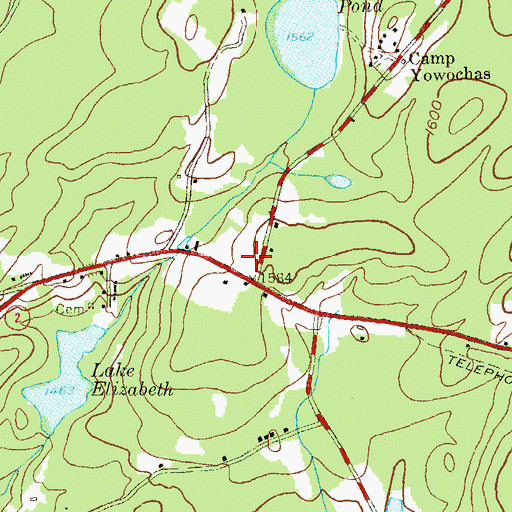 Topographic Map of Grafton Elementary School, NY