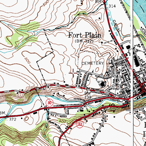 Topographic Map of Harry Hoag Elementary School, NY