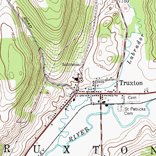 Topographic Map of Hartnett Elementary School, NY