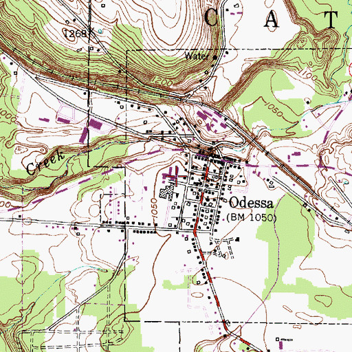 Topographic Map of Howard A Hanlon Elementary School, NY