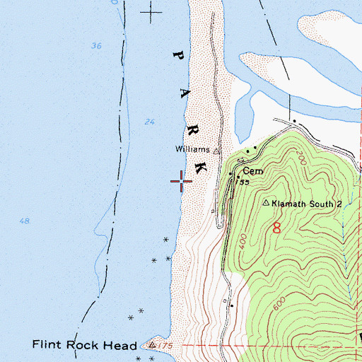 Topographic Map of Klamath River, CA