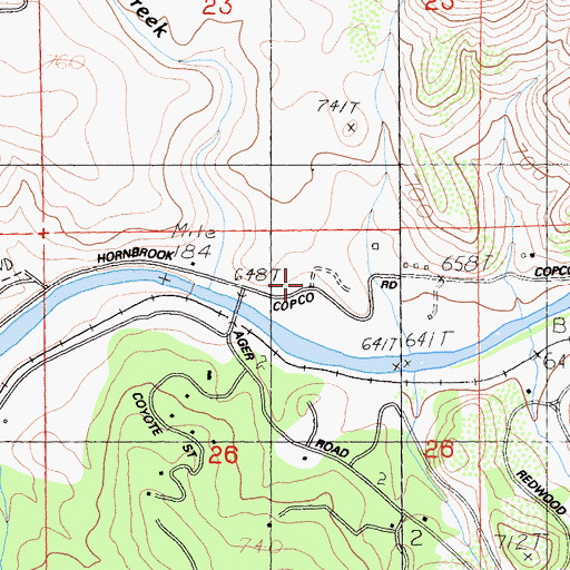 Topographic Map of Klamathon, CA