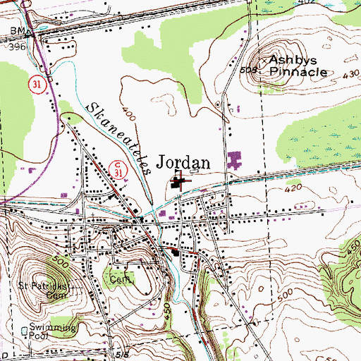 Topographic Map of Ramsdell Elementary School, NY