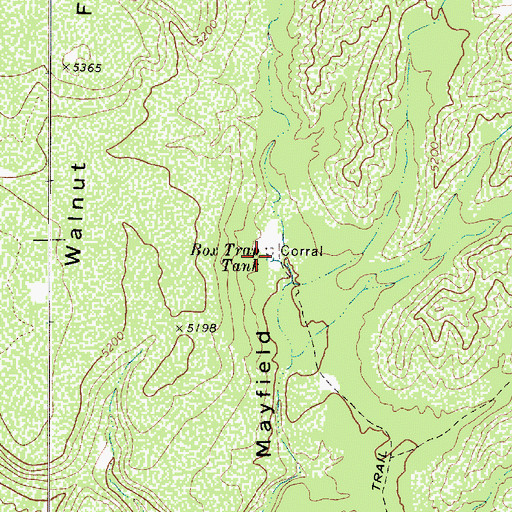 Topographic Map of Box Trap Tank, AZ