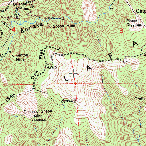 Topographic Map of Lafayette Ridge, CA