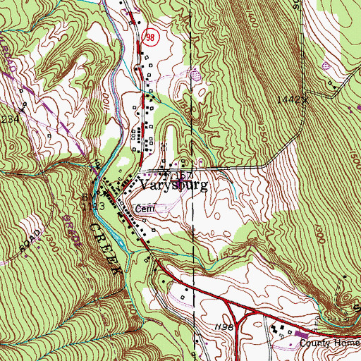 Topographic Map of Sheldon Elementary School, NY
