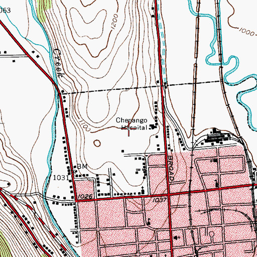 Topographic Map of Stanford J Gibson Primary School, NY