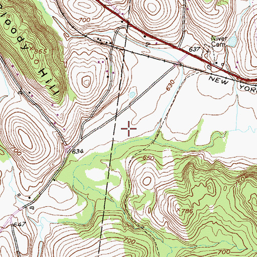 Topographic Map of Taconic Hills Elementary School, NY