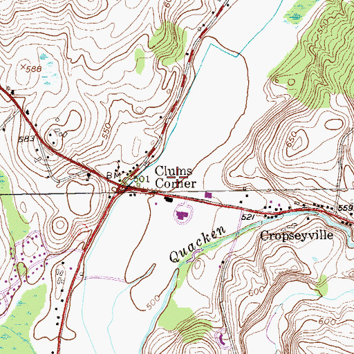 Topographic Map of Tamarac Elementary School, NY
