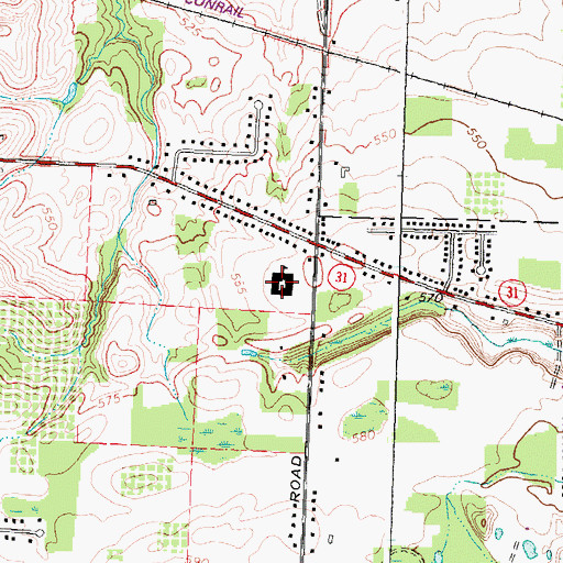 Topographic Map of William C Munn Elementary School, NY