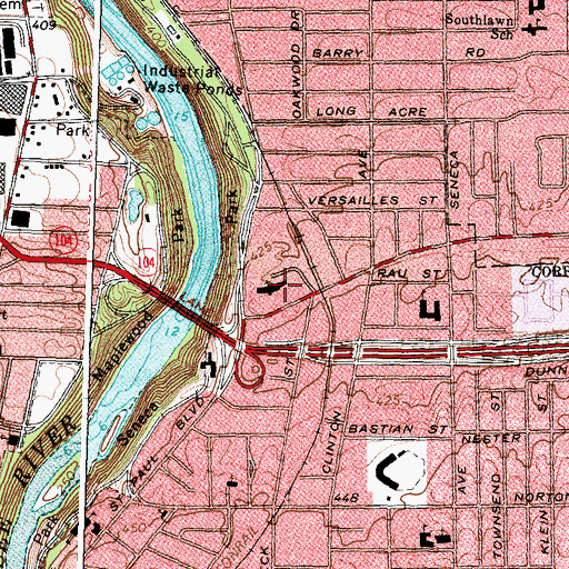 Topographic Map of North Baptist Christian School, NY