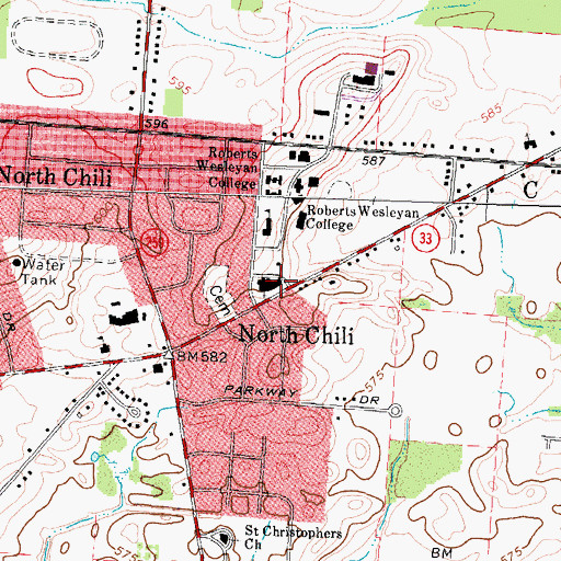 Topographic Map of Pearce 4 Kids Child Care Center, NY