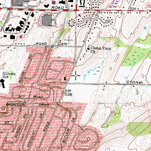 Topographic Map of Pinnacle Lutheran Church Daycare Center, NY