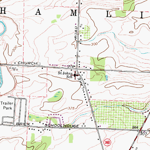 Topographic Map of Saint John Child Care Center, NY