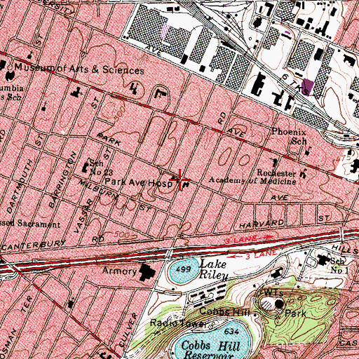 Topographic Map of Talmudical Institute of Upstate New York, NY