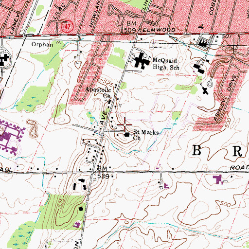 Topographic Map of The Children's Center of Brighton, NY