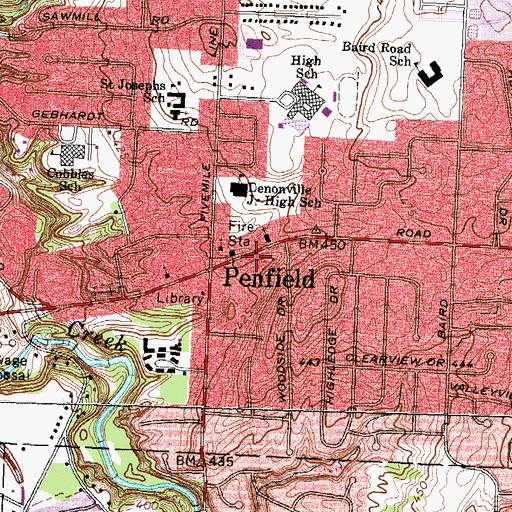 Topographic Map of Tots University Child Care Campus, NY