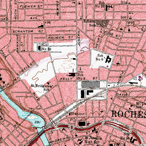 Topographic Map of Wilson Commencement Park Early Learning Center, NY