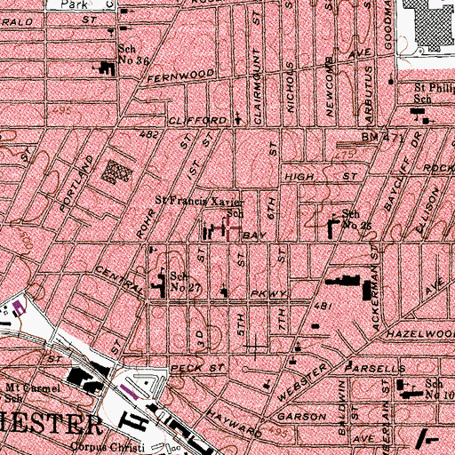 Topographic Map of ABC Head Start, NY