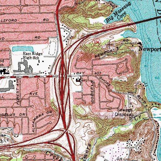 Topographic Map of Bay Knoll Seventh Day Adventist Church School, NY